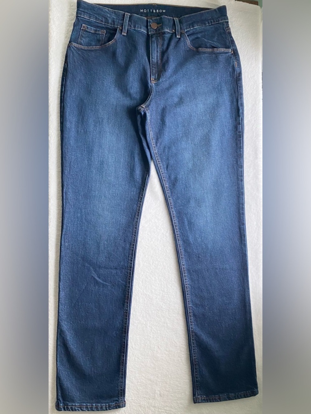 Mott & Bow Straight Leg Jeans 32x32 Medium Wash Stretch Denim